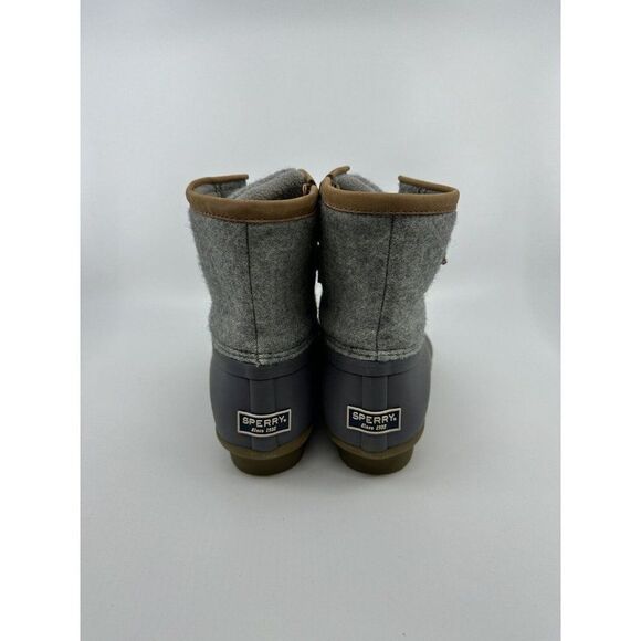 Sperry Saltwater Wool Embossed Duck Boots Gray STS82475 Women's Size 6 Rain boot - Picture 5 of 5